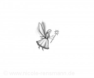 Das ist Fräulein Klimper, meine Wimper-Wünsche-Fee aus dem Roman "Niemand"
